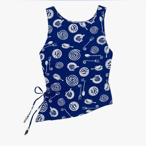 NWT LISA SAYS GAH ERIN TANK- CAVIAR DREAMS-BLUE